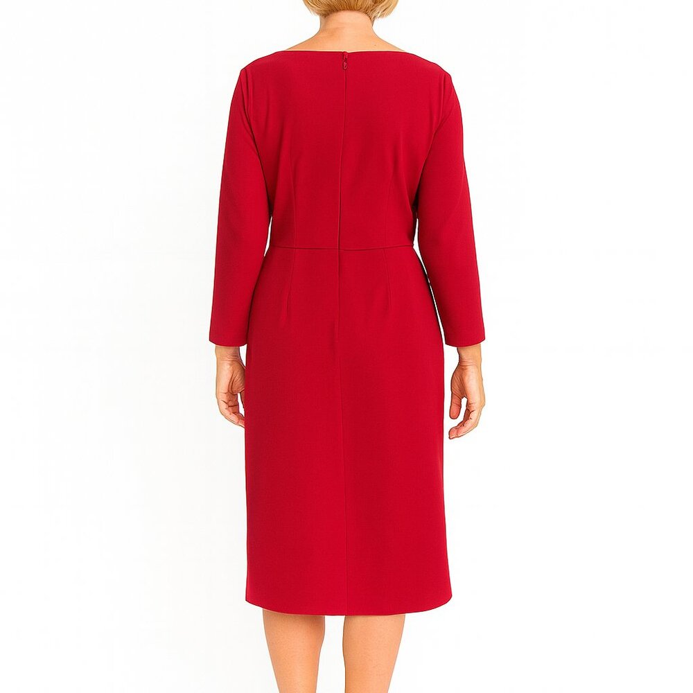 Talbots Red Knot Front Midi Dress Size 10 NWT - Picture 2 of 8